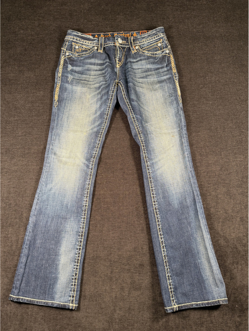 Miss Me Women's Bootcut Jeans with Embroidery and Distressed Detail, Size 27